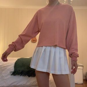 Brandy Melville pink cropped sweatshirt